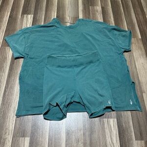 Free People Hot Shot Reversible Matching Set size XL teal